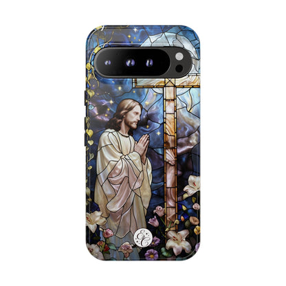 Jesus Praying Stained Glass Tough Phone Case
