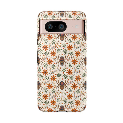 Boho Floral Spider Pattern Tough Phone Case