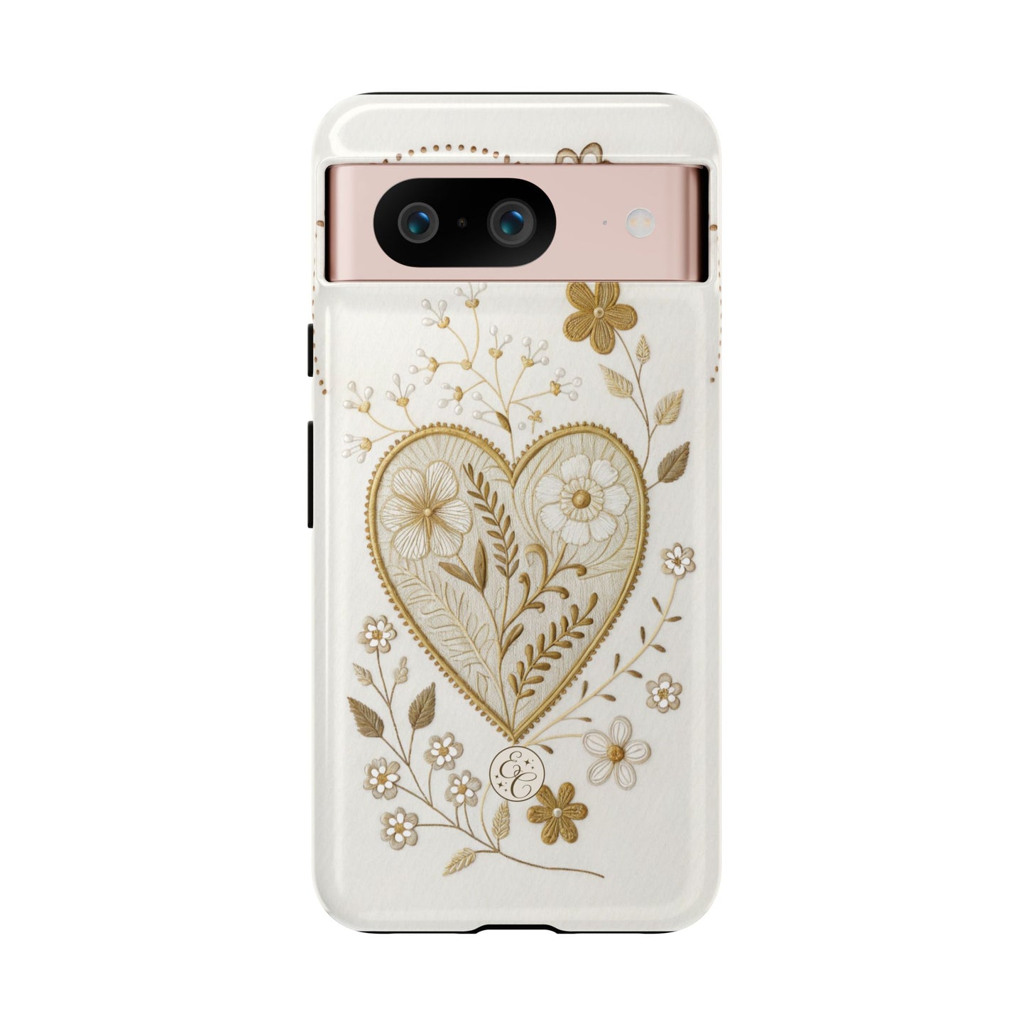 Floral Heart Design Tough Phone Case