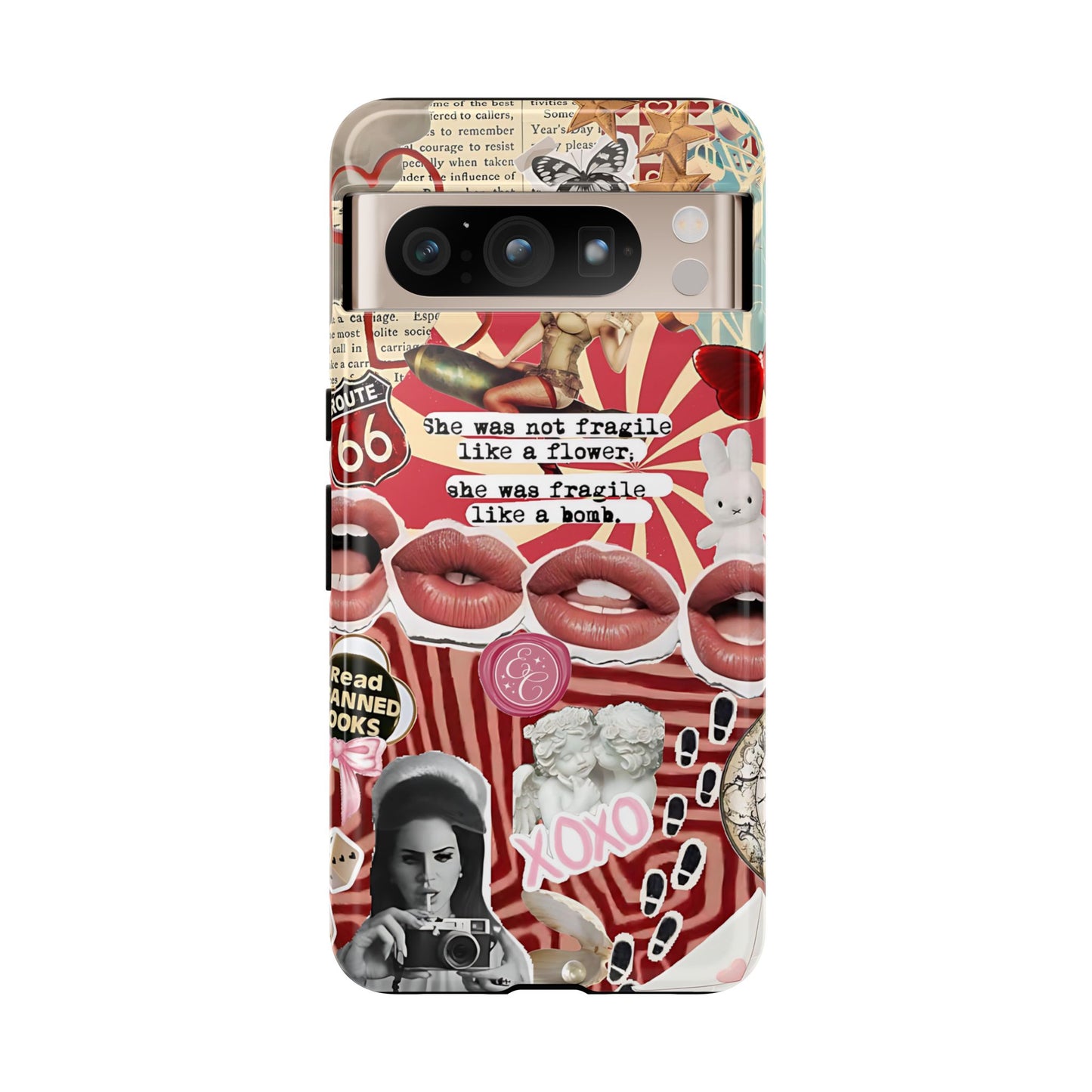 Retro Feminist Collage Tough Phone Case