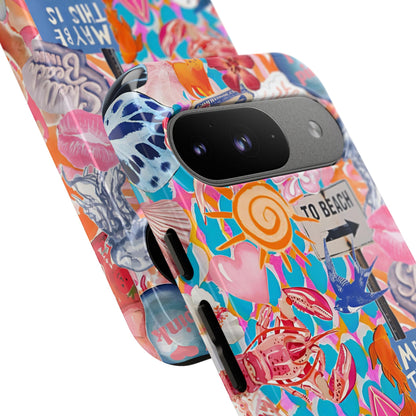 Colorful Beach Collage Tough Phone Case