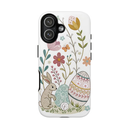 Bunny & Easter Egg Floral Tough Phone Case