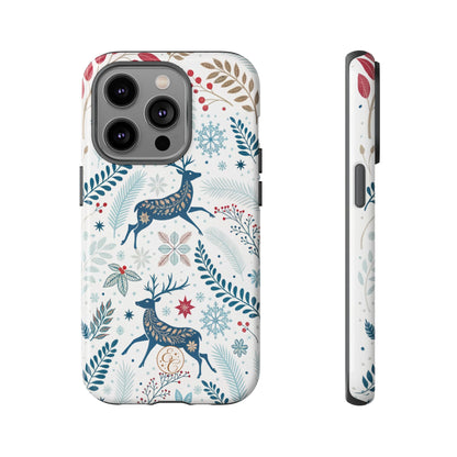 Blue Winter Deer Phone Case