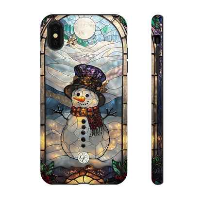 Snowman Stained Glass Tough Phone Case