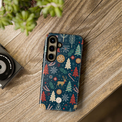 Christmas Holiday Pattern Tough Phone Case