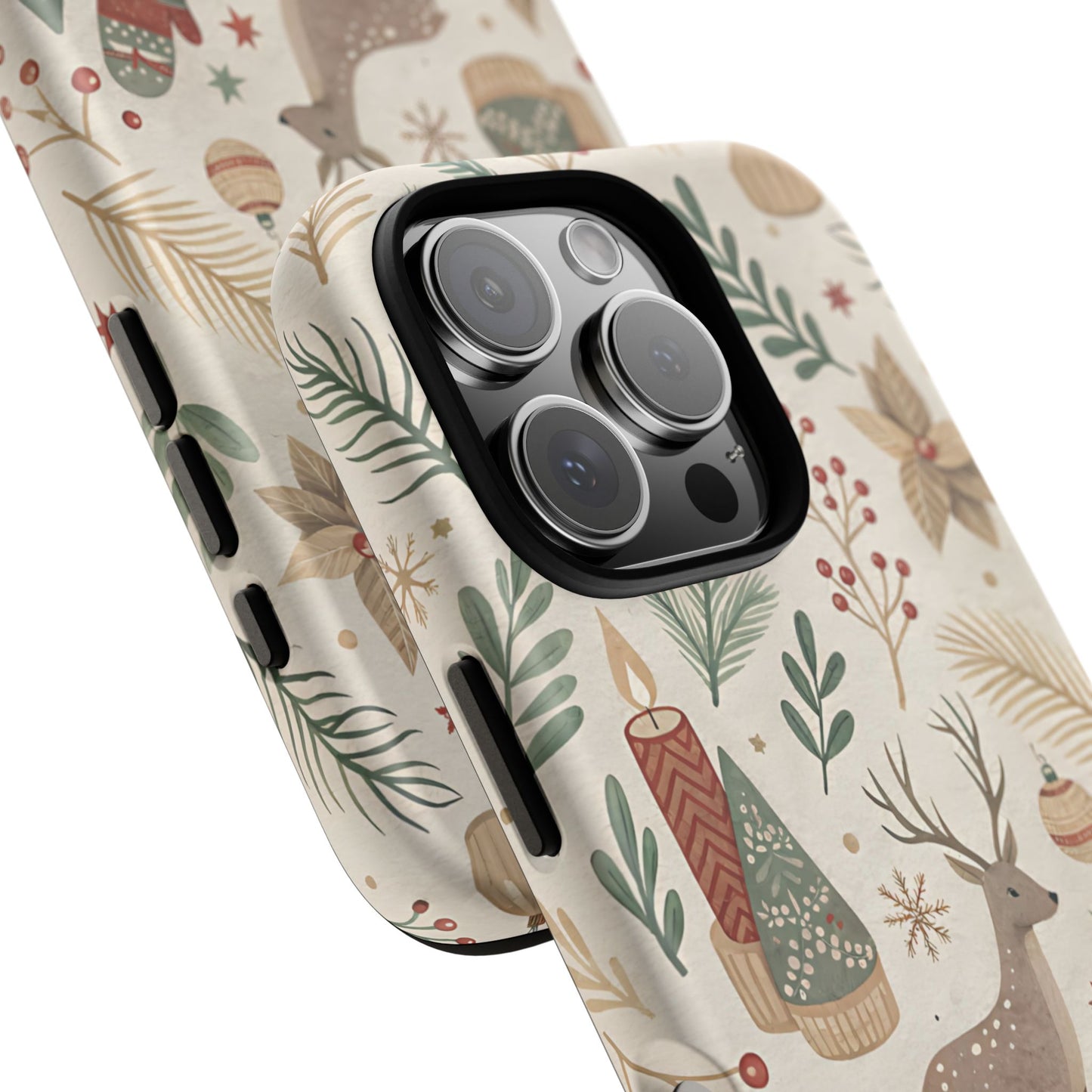 Rustic Christmas Reindeer Tough Phone Case