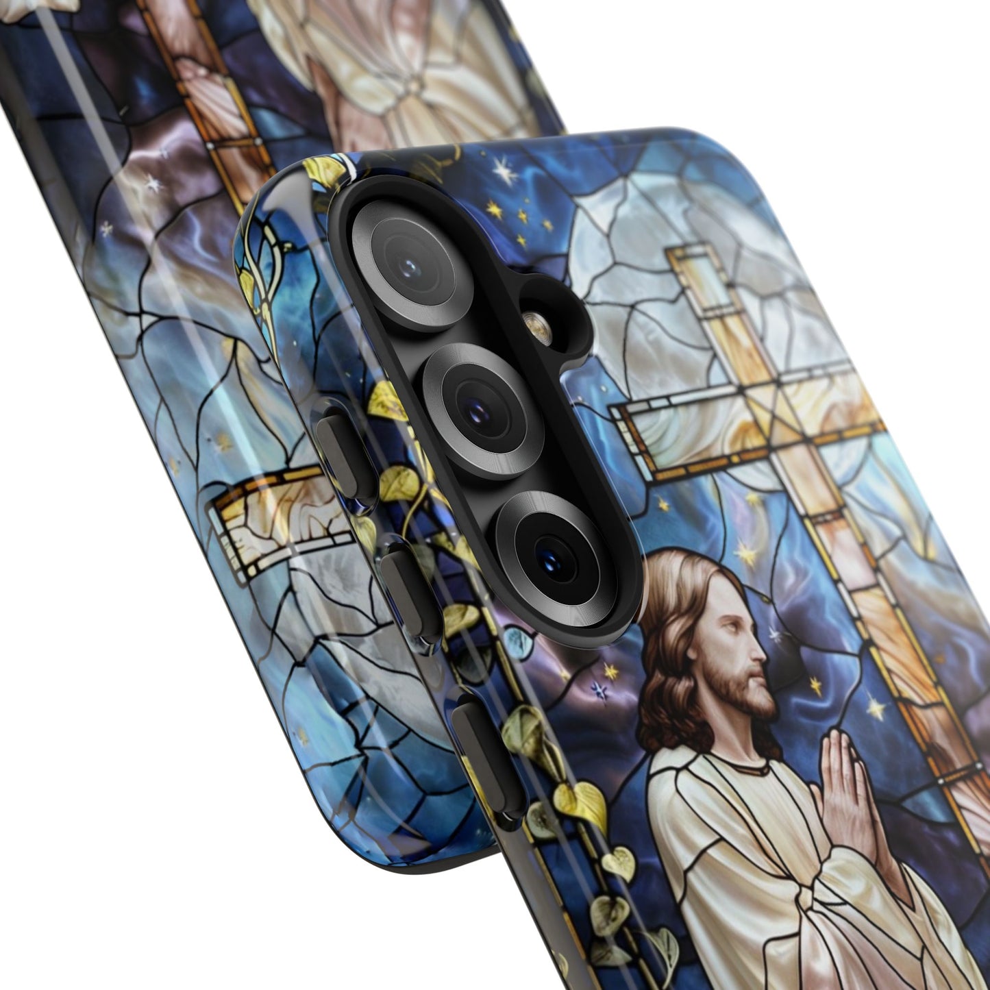 Jesus Praying Stained Glass Tough Phone Case