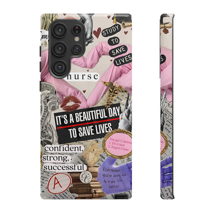 Nurse Inspirational Collage Tough Phone Case