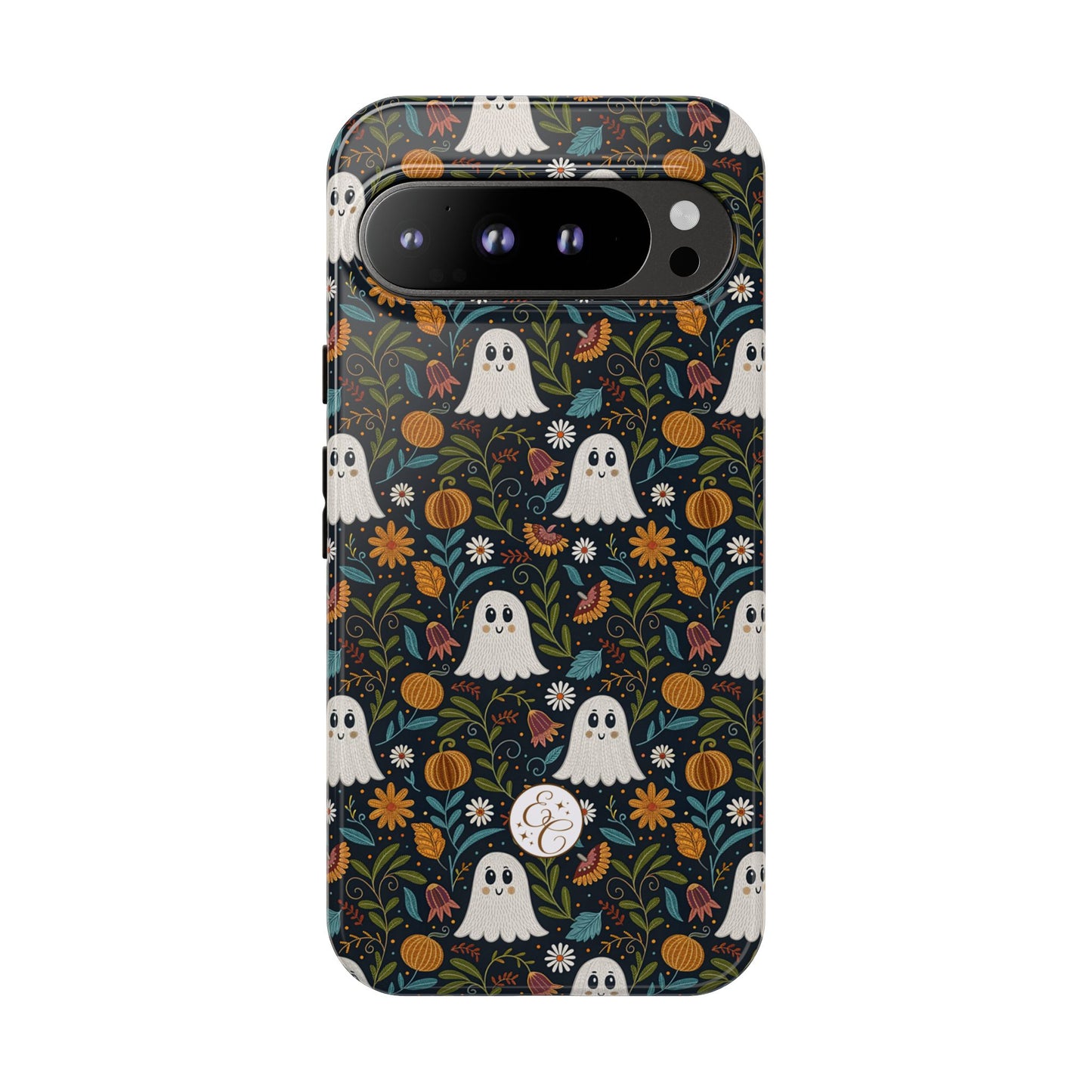 Boho Halloween Ghost Pattern Tough Phone Case