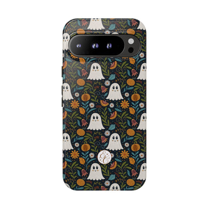 Boho Halloween Ghost Pattern Tough Phone Case