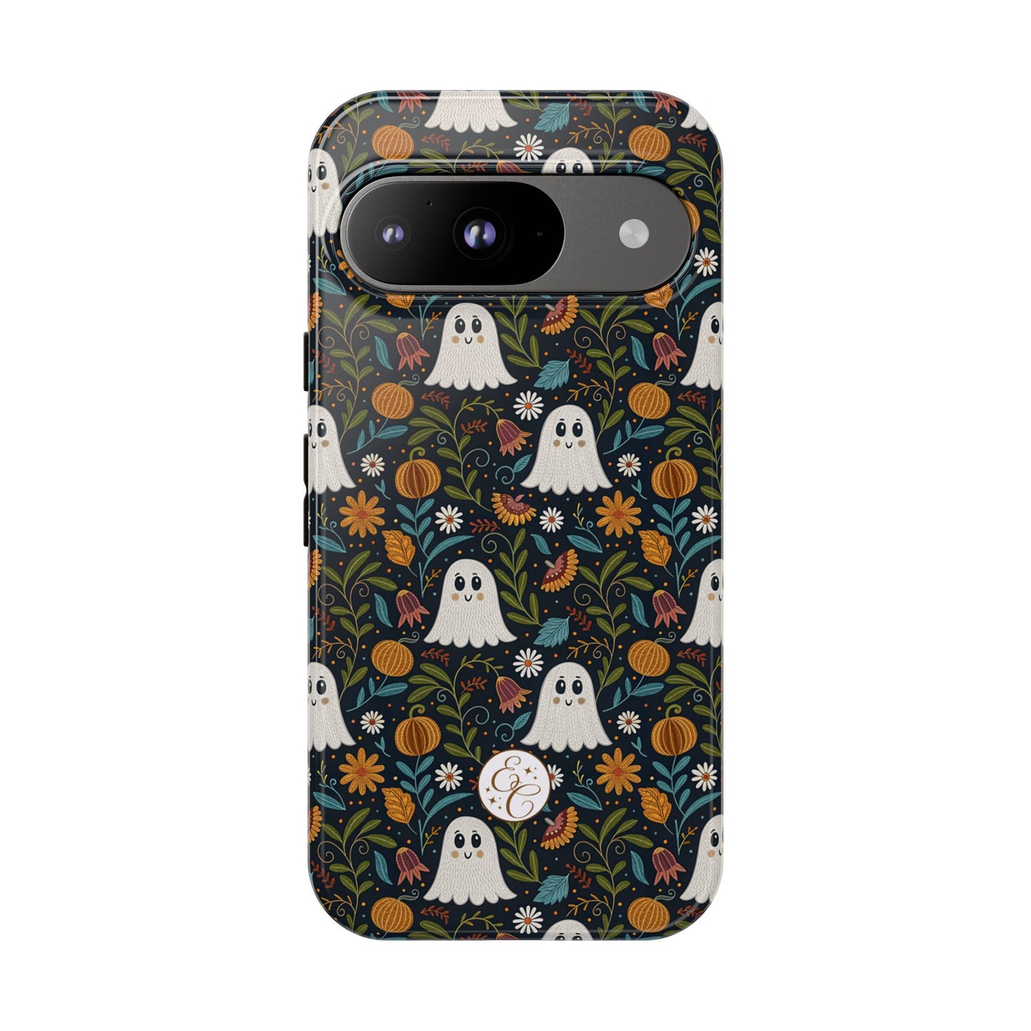 Boho Halloween Ghost Pattern Tough Phone Case