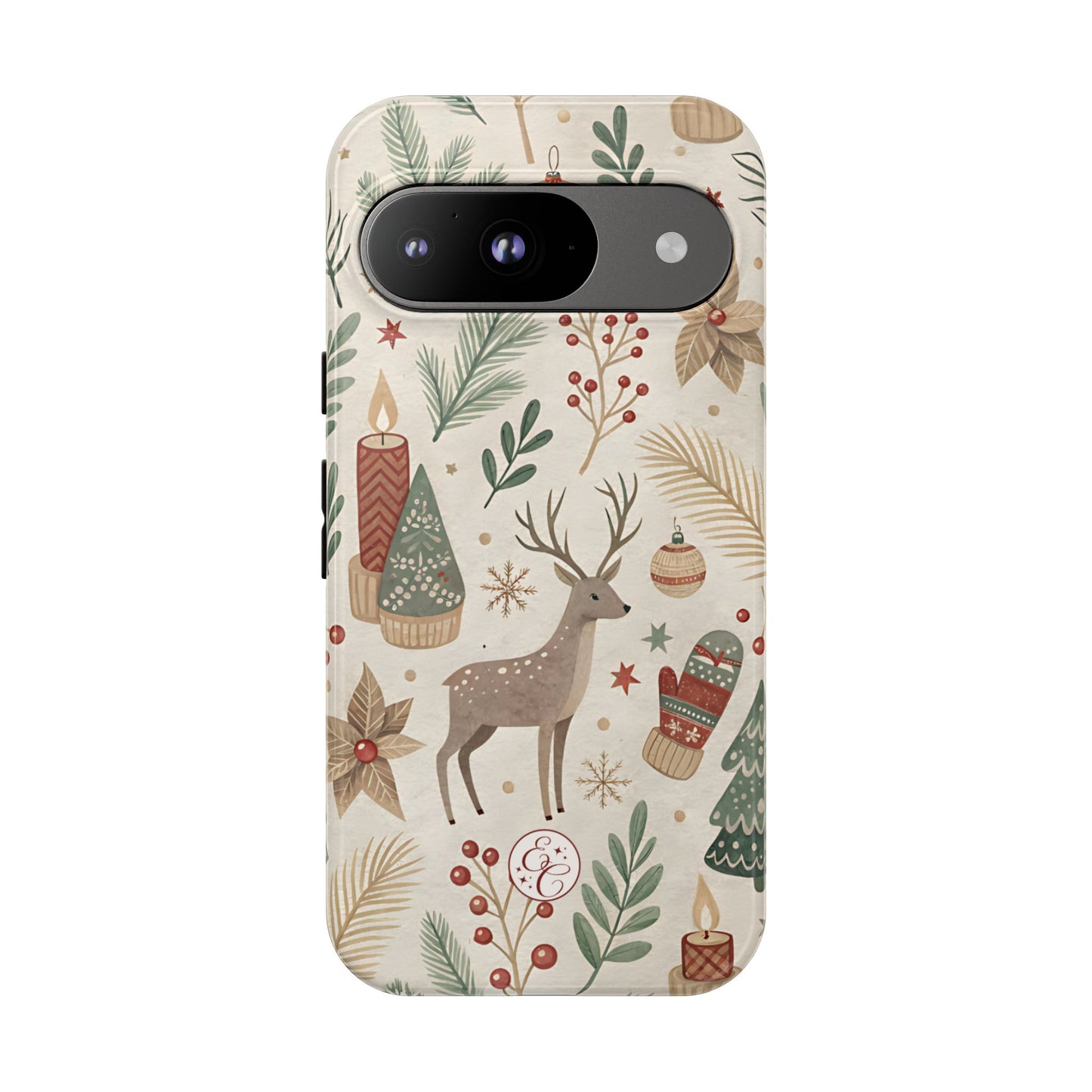 Rustic Christmas Reindeer Tough Phone Case