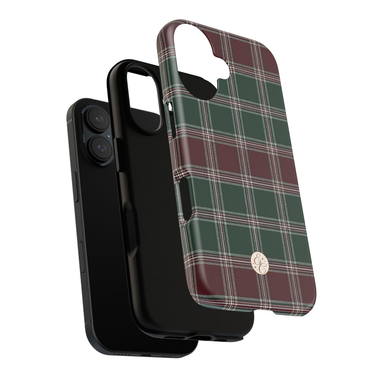 Green & Burgundy Plaid Tough Phone Case