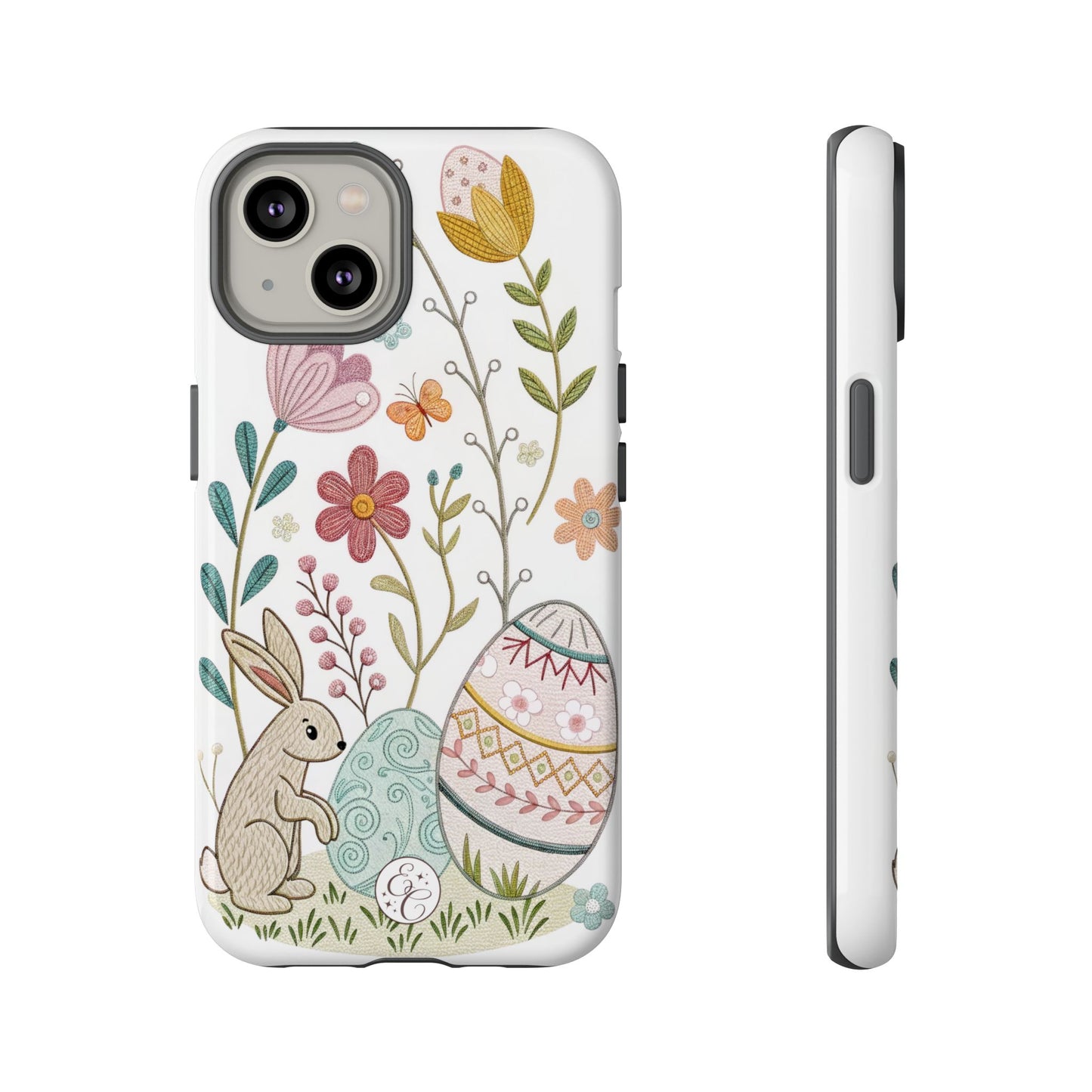 Bunny & Easter Egg Floral Tough Phone Case