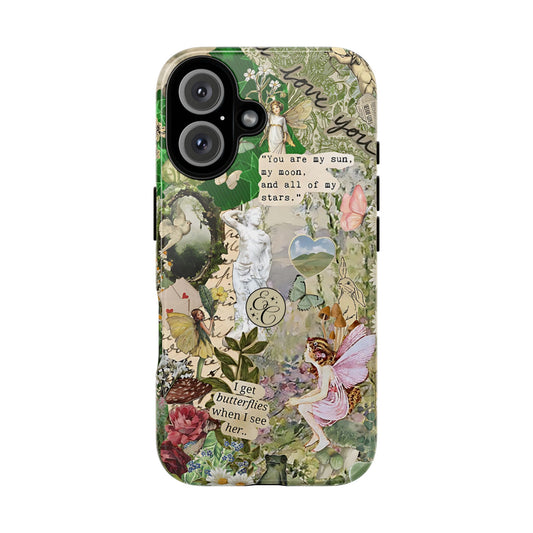 Vintage Botanical Collage Tough Phone Case