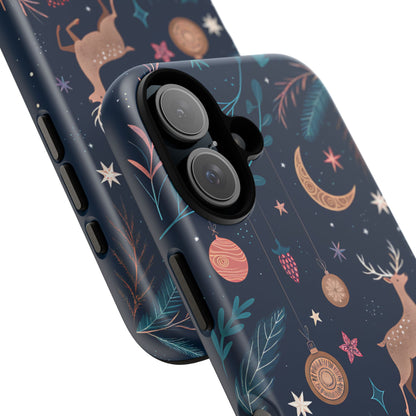 Boho Christmas Reindeer Tough Phone Case