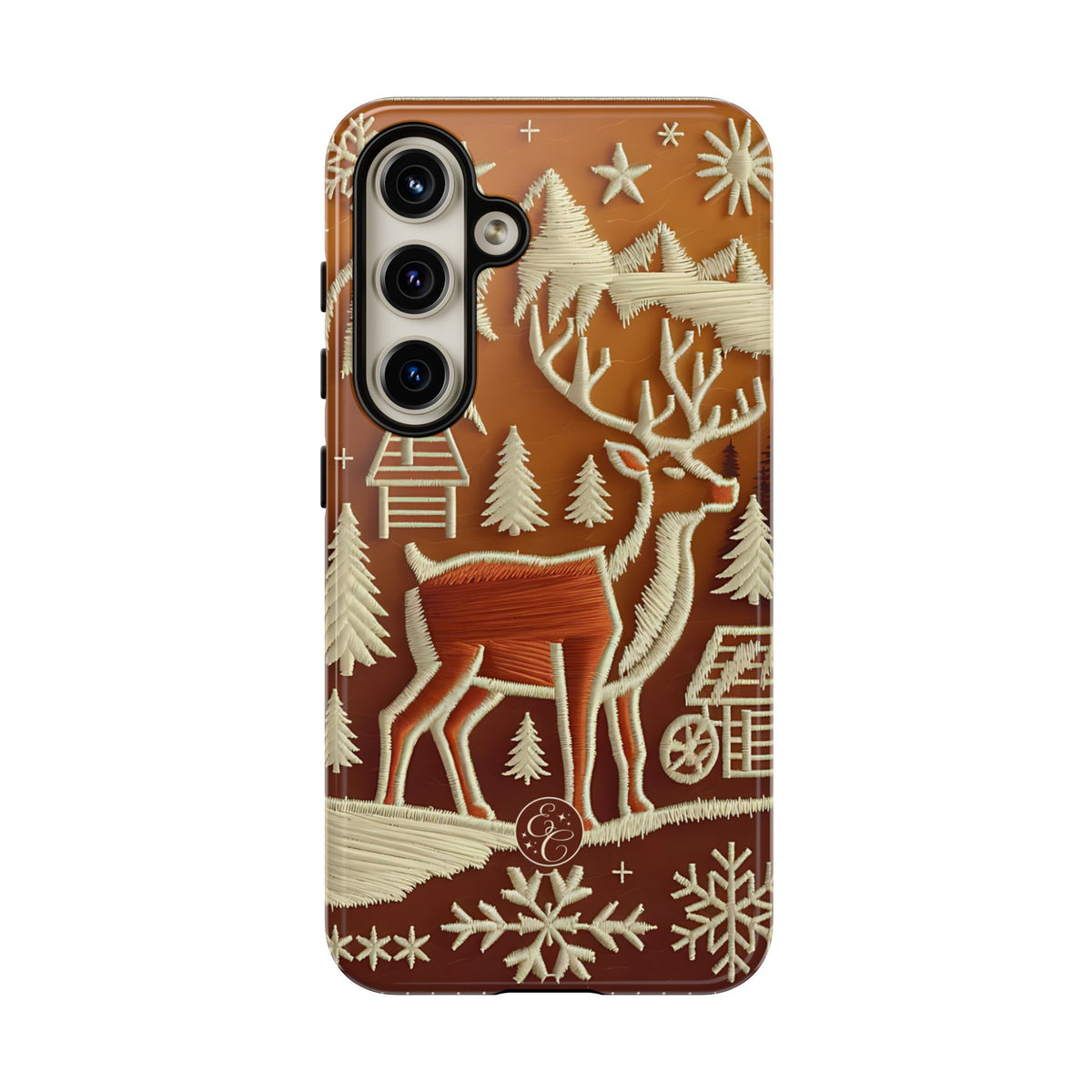 Rustic Reindeer Christmas Phone Case