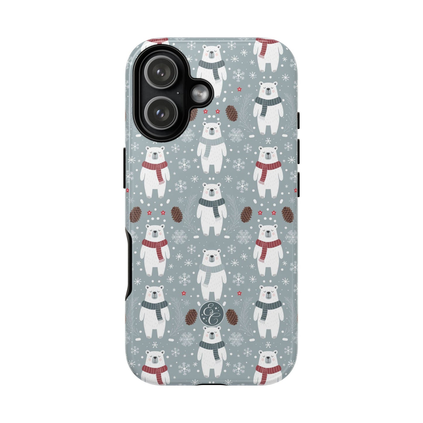 Cute Polar Bear Pattern Tough Phone Case