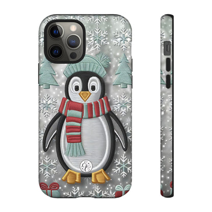 Cute Christmas Penguin Tough Phone Case