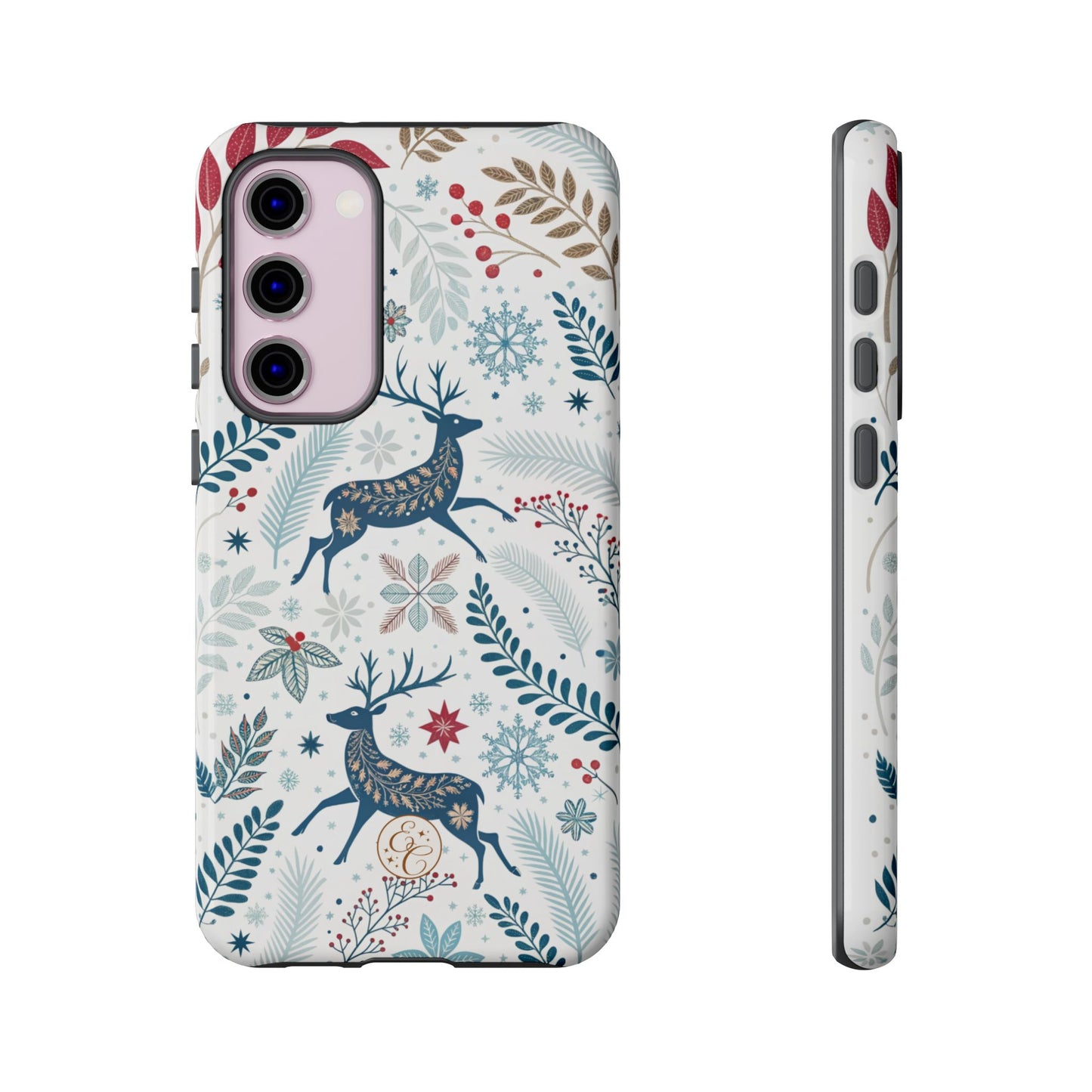 Blue Winter Deer Tough Phone Case