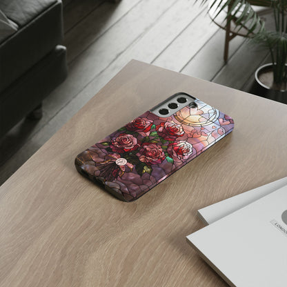 Bouquet of Roses Stained Glass Tough Phone Case