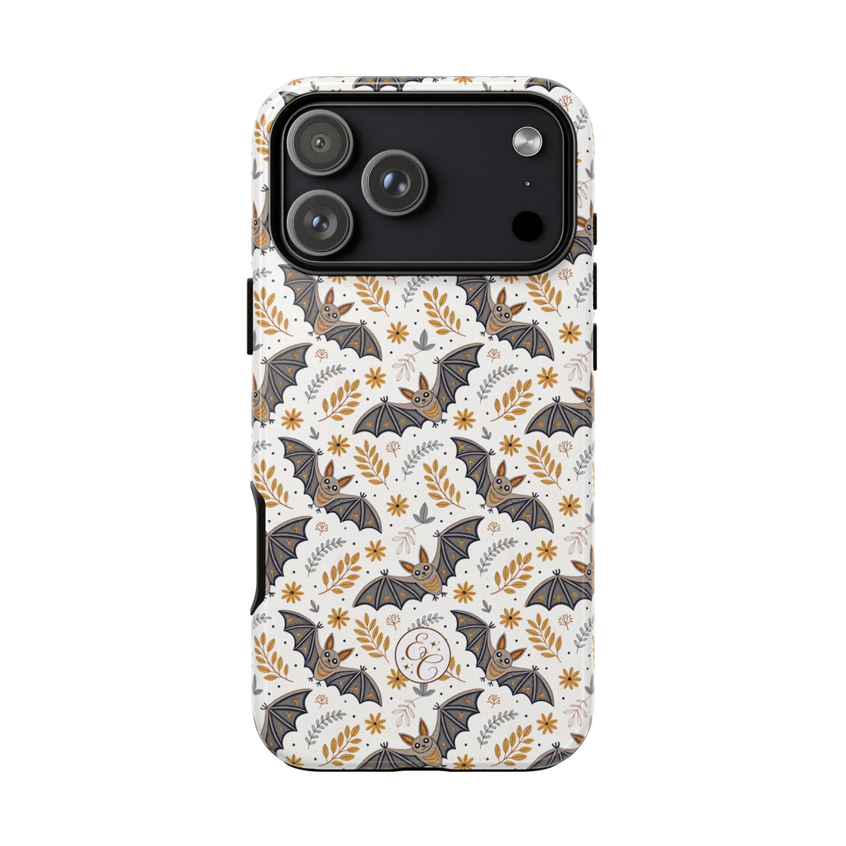 Boho Bat Pattern Halloween Phone Case