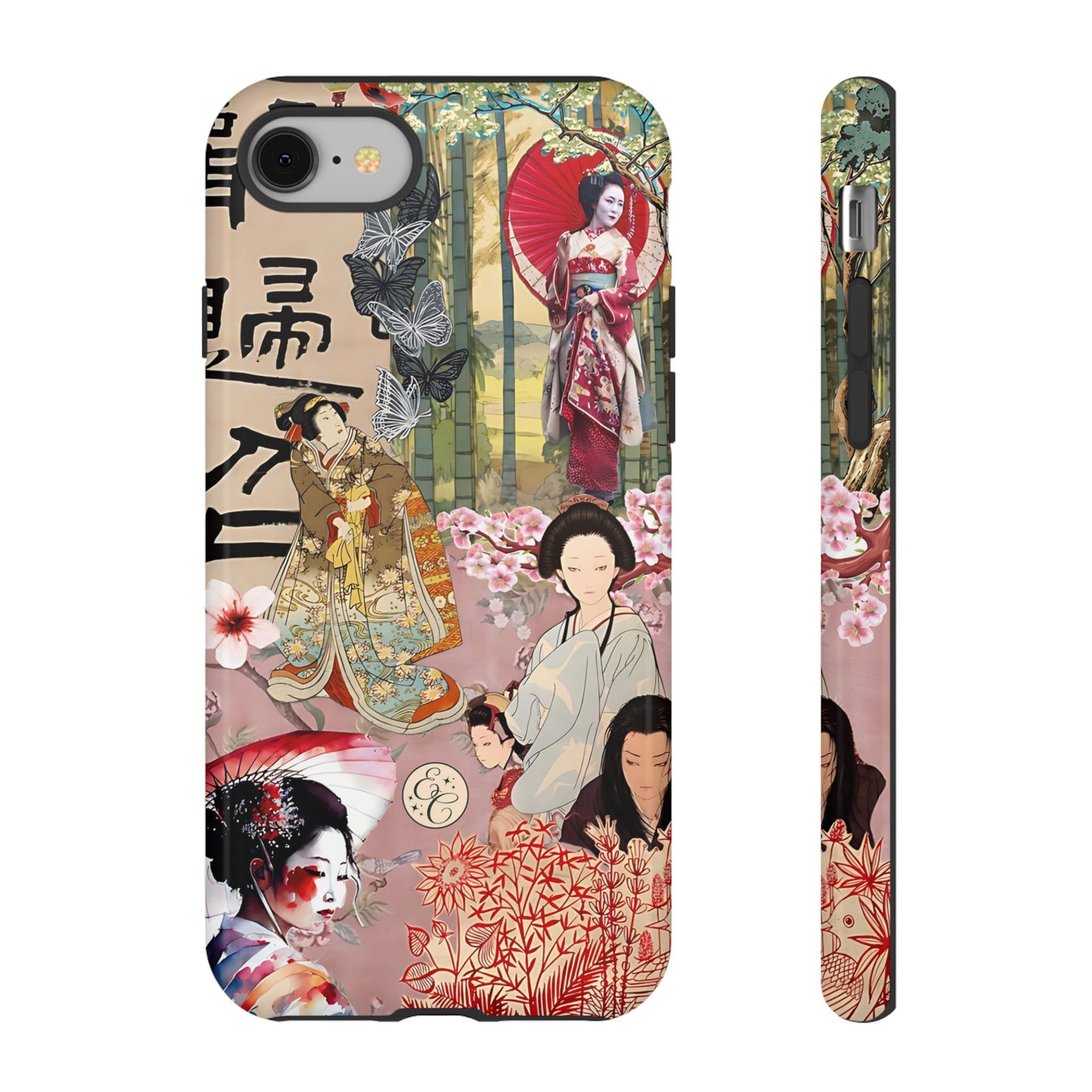 Japanese Geisha Collage Tough Phone Case