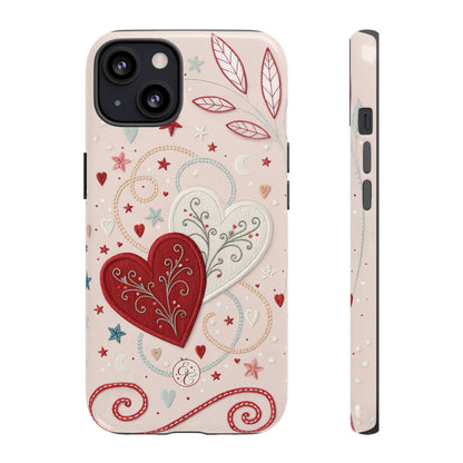 Interlinked Hearts Tough Phone Case