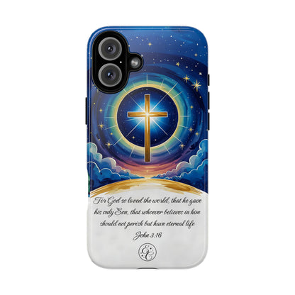 Celestial Cross - John 3:16 Tough Phone Case