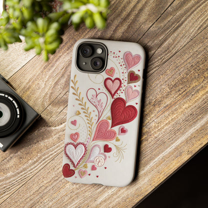 Hearts Pattern Tough Phone Case