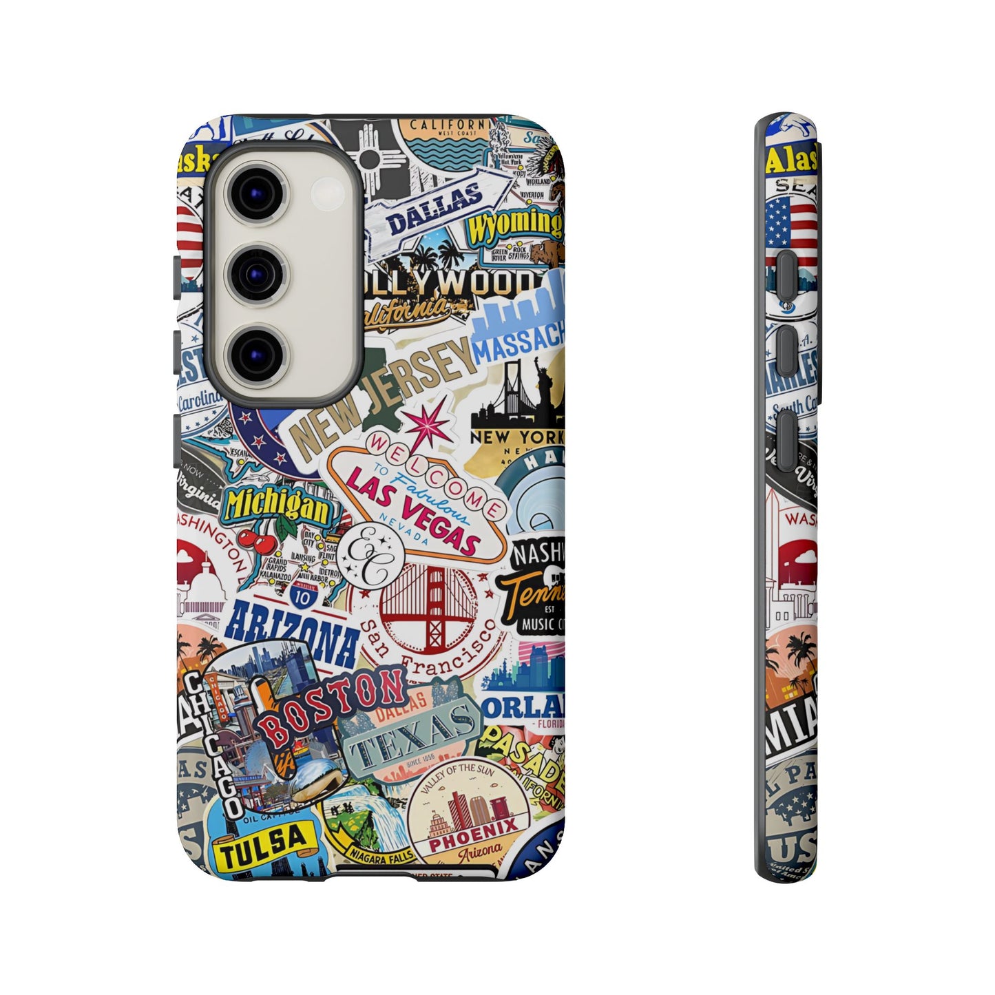 USA Travel Stickers Tough Phone Case