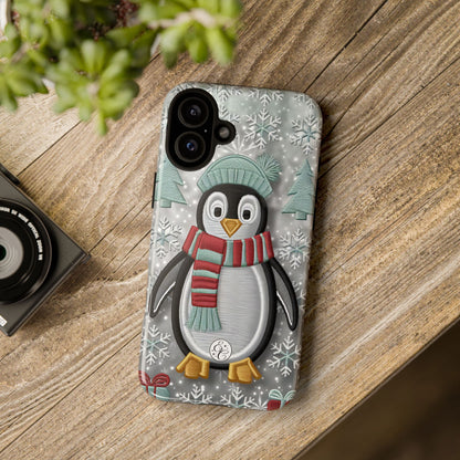 Cute Christmas Penguin Tough Phone Case