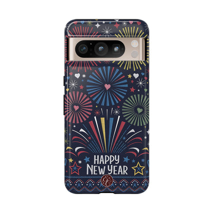 Happy New Year Fireworks Tough Phone Case