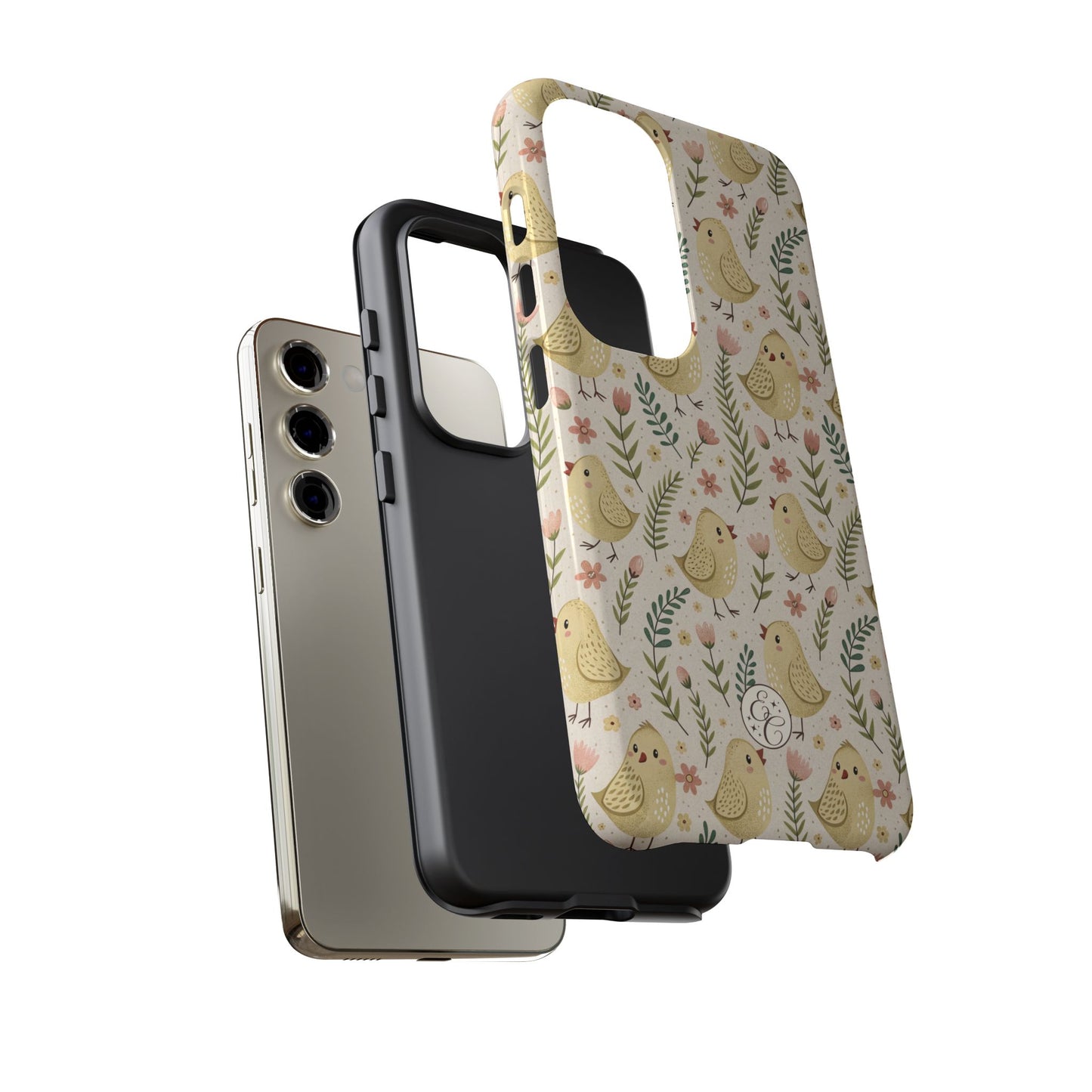 Vintage Floral Chick Pattern Tough Phone Case