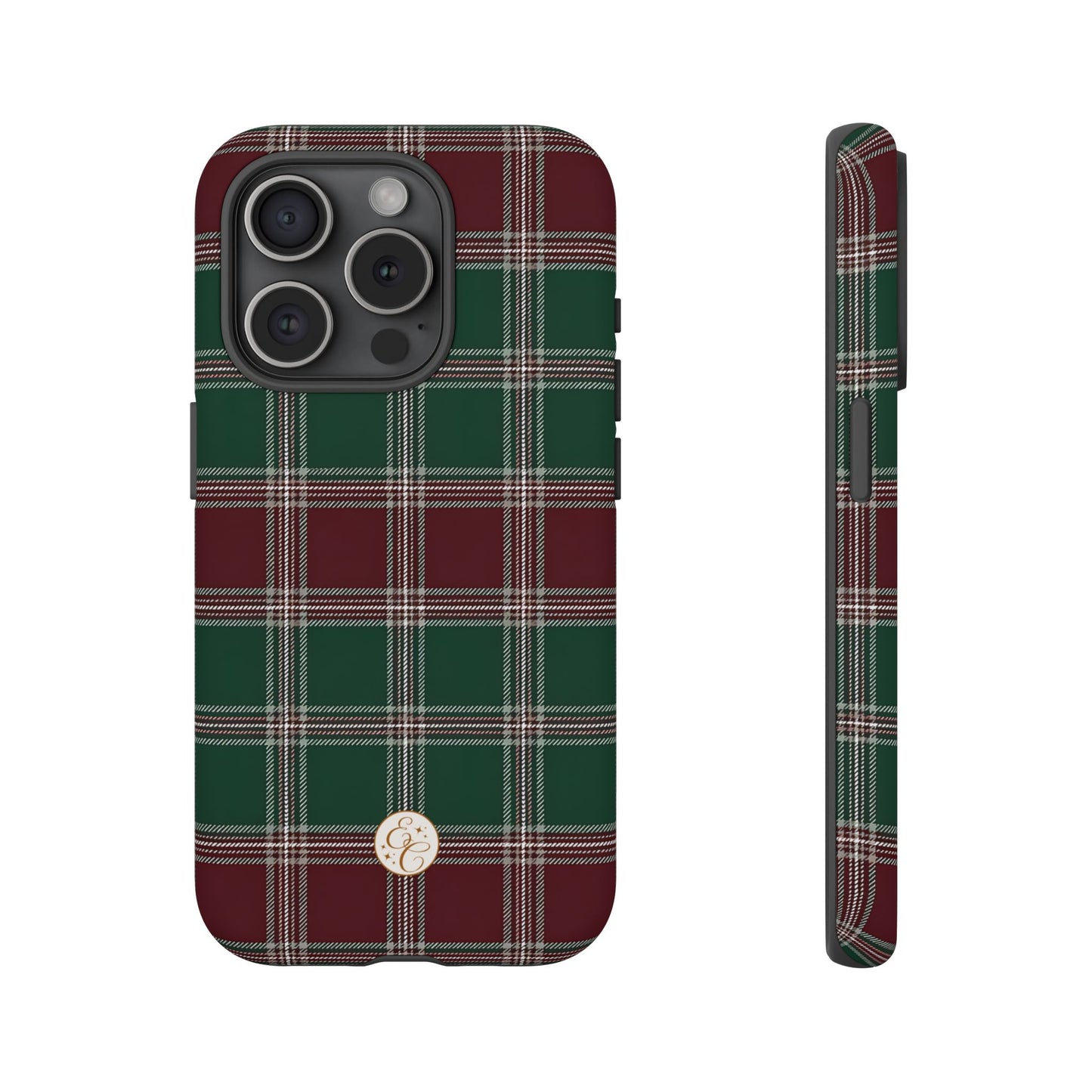Green & Burgundy Plaid Tough Phone Case