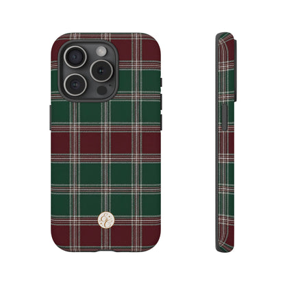 Green & Burgundy Plaid Tough Phone Case