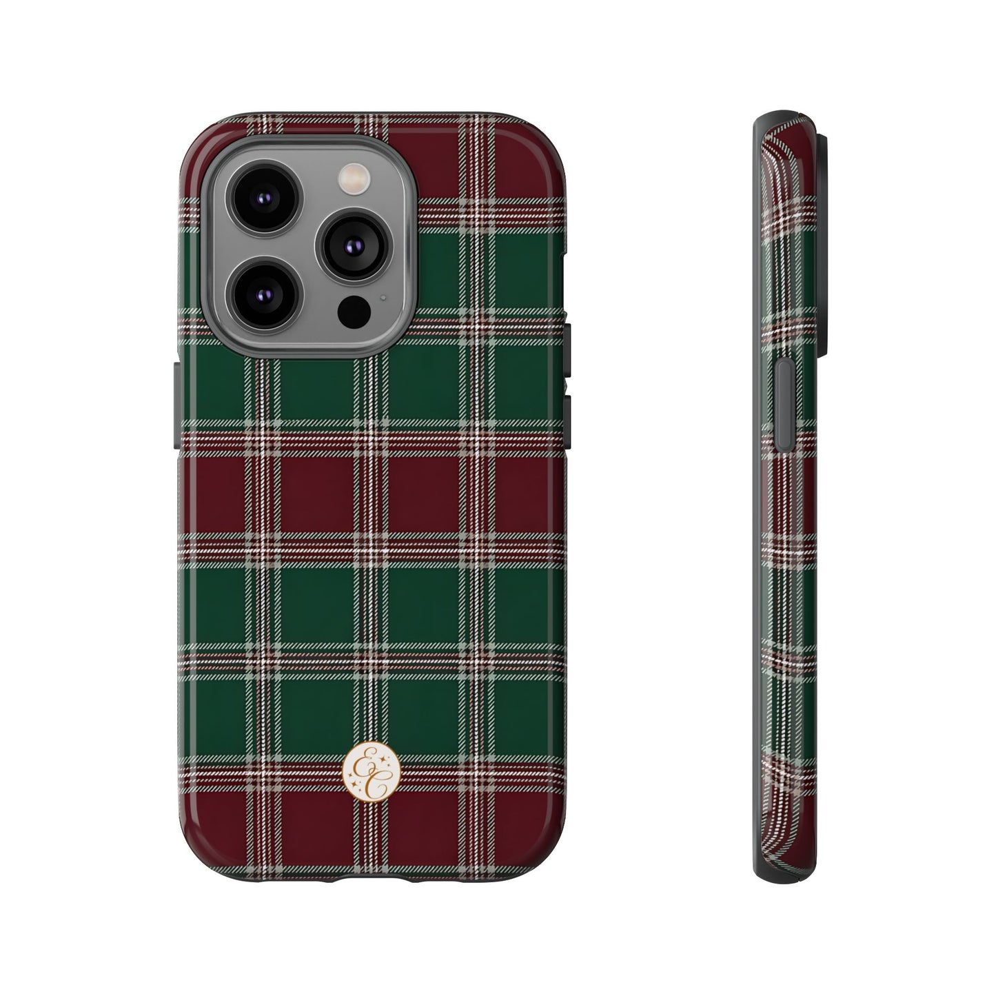 Green & Burgundy Plaid Tough Phone Case