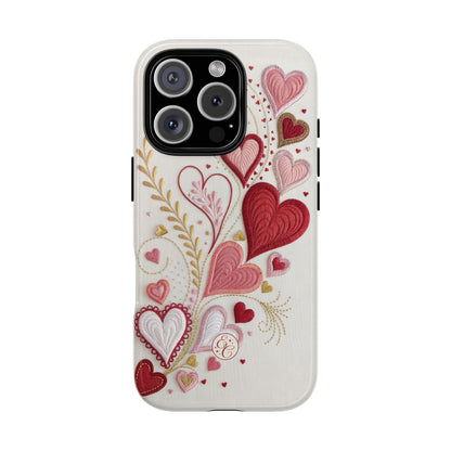 Hearts Pattern Tough Phone Case