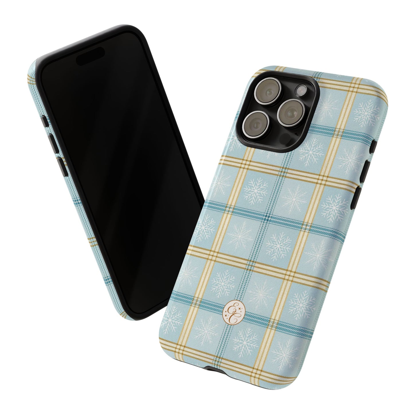 Blue Winter Plaid Tough Phone Case