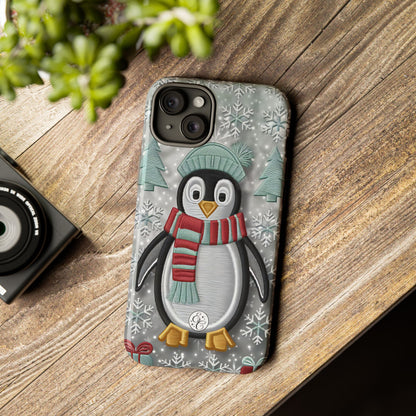 Cute Christmas Penguin Tough Phone Case