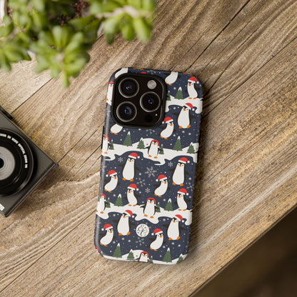 Cute Penguin Christmas Pattern Tough Phone Case