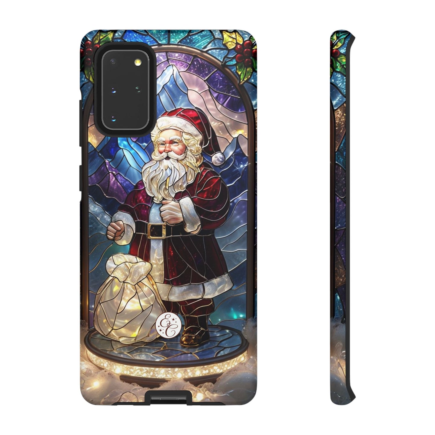 Santa Claus Stained Glass Tough Phone Case