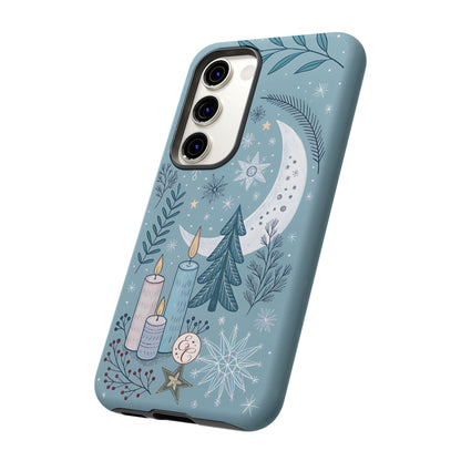 Winter Moon & Candles Tough Phone Case