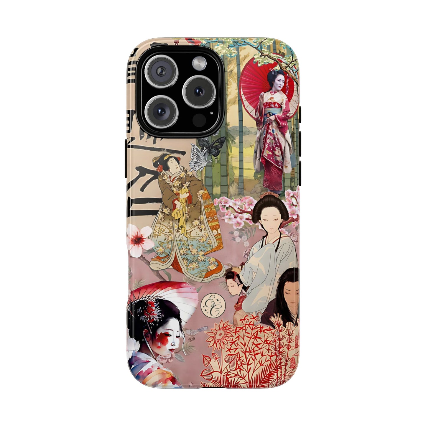 Japanese Geisha Collage Tough Phone Case