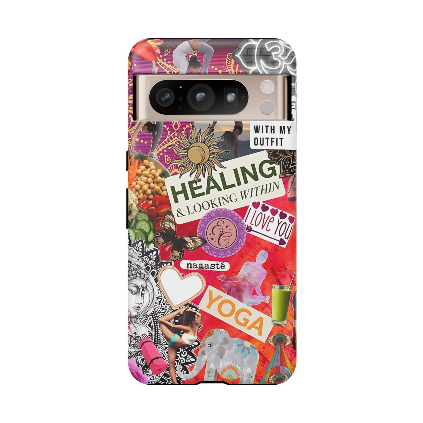 Yoga and Meditation Collage Tough Phone Case
