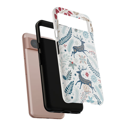 Blue Winter Deer Phone Case