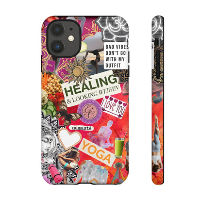 Yoga and Meditation Collage Tough Phone Case