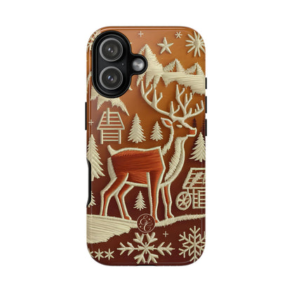 Rustic Reindeer Tough Phone Case