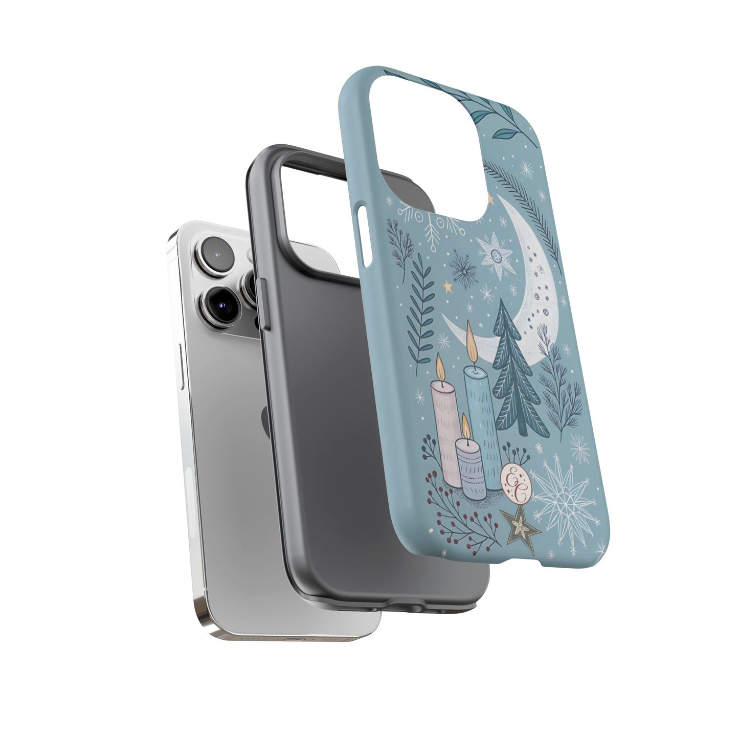 Winter Moon & Candles Tough Phone Case