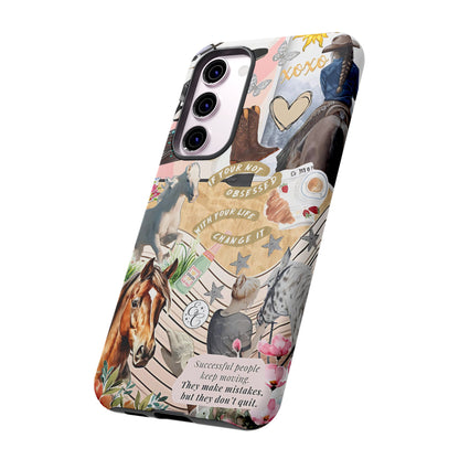 Equestrian Cowgirl Collage Tough Phone Case